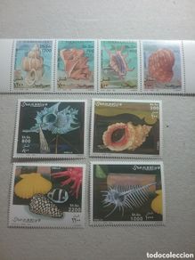 Selos: Sello (2series) Somalia nueva 2003. Moluscos. Conchas. Animales, fauna vida marina.